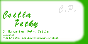 csilla petky business card